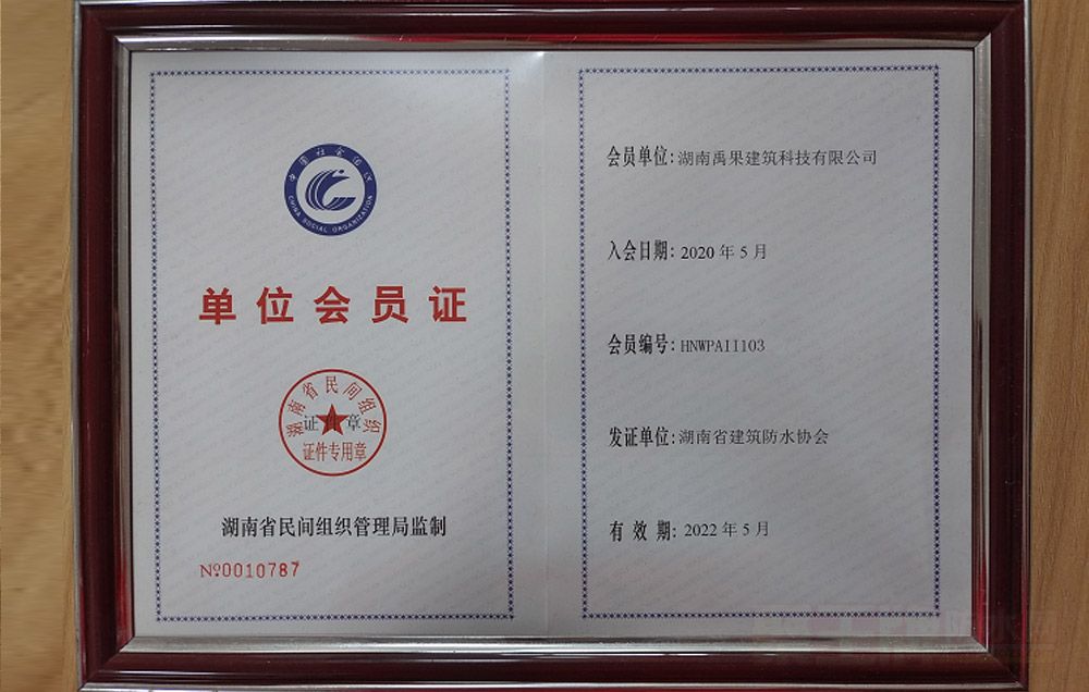 湖南省民间组织单位会员证